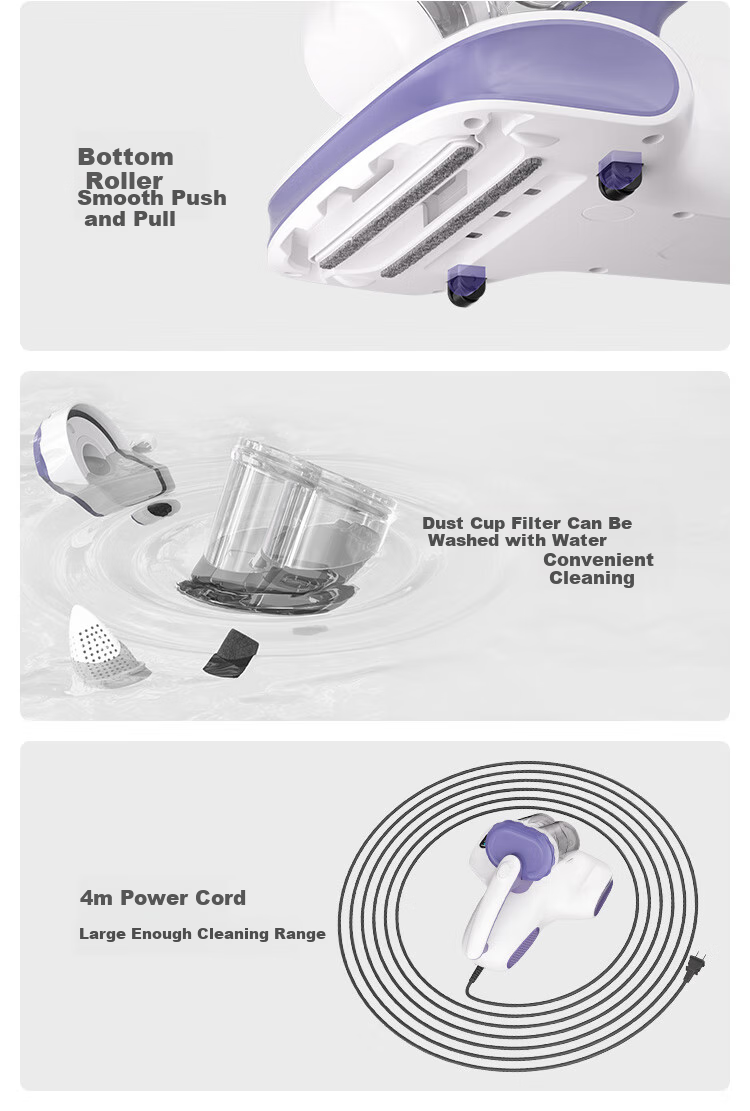 JD Original Xiaohai Pao Lite Mite Remover And Vacuum Cleaner Combo, Dual Cup Dust And Mite Separation, Smart Display Screen, Home Use Bed Mite Removal, UV Sterilization, 60°C Hot Air 20