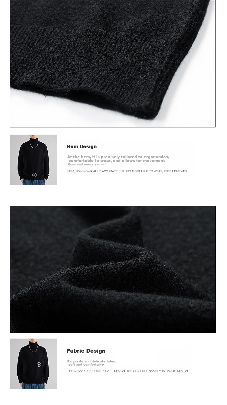 Dingfengbaoluo High Neck Sweater Men Autumn Winter Lazy Style Knitwear Loose Warm Base Shirt Top DFL55 Gray 3XL 20