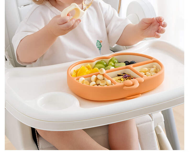 Beitais Baby Suction Plate Self-Feeding Silicone Divided Toddler Dining Plate Cuiyun Milan Lunch Box 13