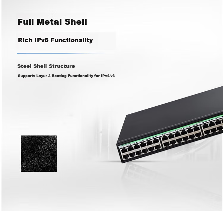 H3C S5048X-EI, 48 Gigabit Ethernet Ports + 40 Gigabit Fiber Optic Ports, Layer 3 Full-Managed Enterprise-Grade Network Switch, 10 Gigabit Upstream/IPv6/Link Aggregation/VLAN 4