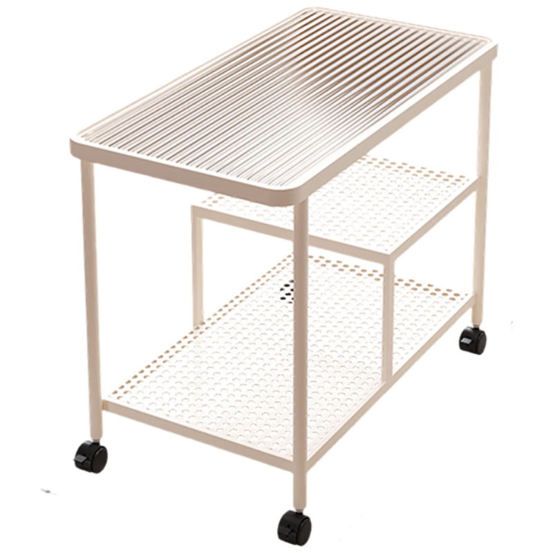 FENJIEXIAN Side Table Tempered Glass Coffee Sofa Side Table Living Room Side Desk Simple Tea Table Bedside Cabinet Mobile Nightstand
