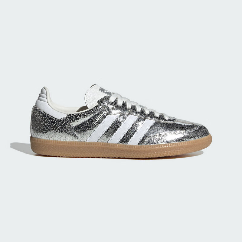 Adidas Trefoil Women's SAMBA OG W Casual Shoes JR0035 Metallic Silver 39 1