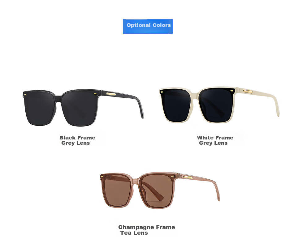 DRATRA Polarized Sunglasses for Men And Women, Large Face Slimming Effect, Driving Anti-Glare, Trendy Square Frame Sun Glasses 4