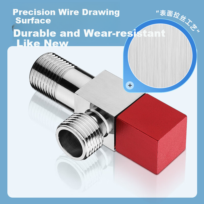 OULIN Angle Valve, Copper Triangular Valve, Thickened And Extended Hot And Cold Water Angle Valve, Figure-Eight Stop Valve, 1/2 Inch Diameter, 2-Piece Set, JF206