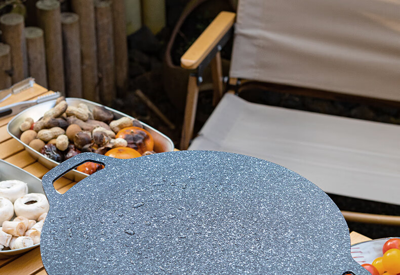 E-Rover Tea Brewing Tray, Grill Pan, Barbecue Plate, Korean-Style Grilled Meat Pan, Portable Stove Maifan Stone Grilling Pot 8