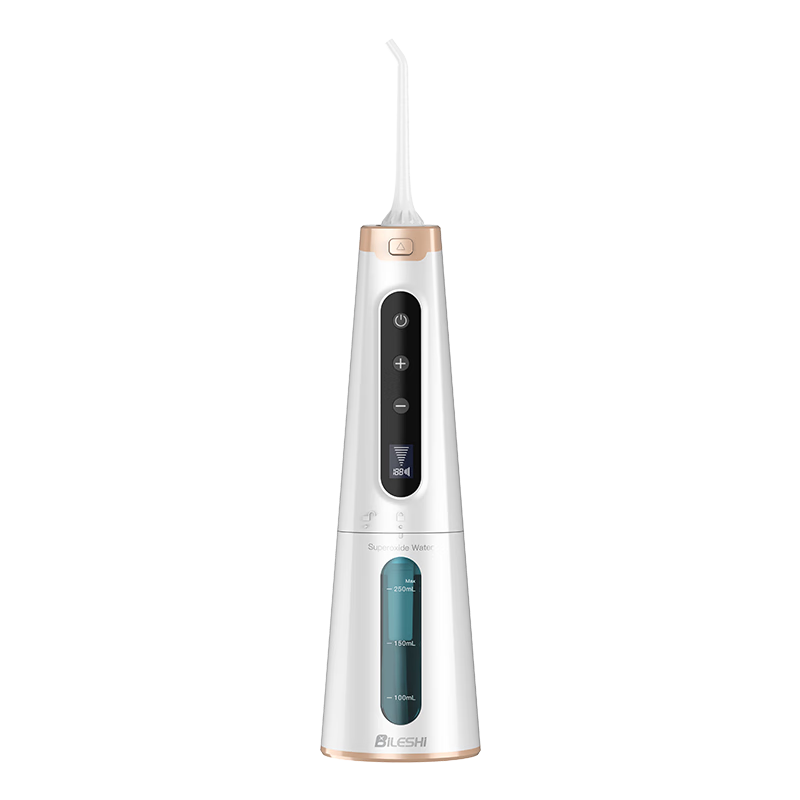 BILESHI Portable Water Flosser, Dental Irrigator, Oral Irrigator, Water Flosser, Tartar Remover, Ozone Sterilizer, Gift for Boyfriend, Girlfriend, Father's Day Present FC3810