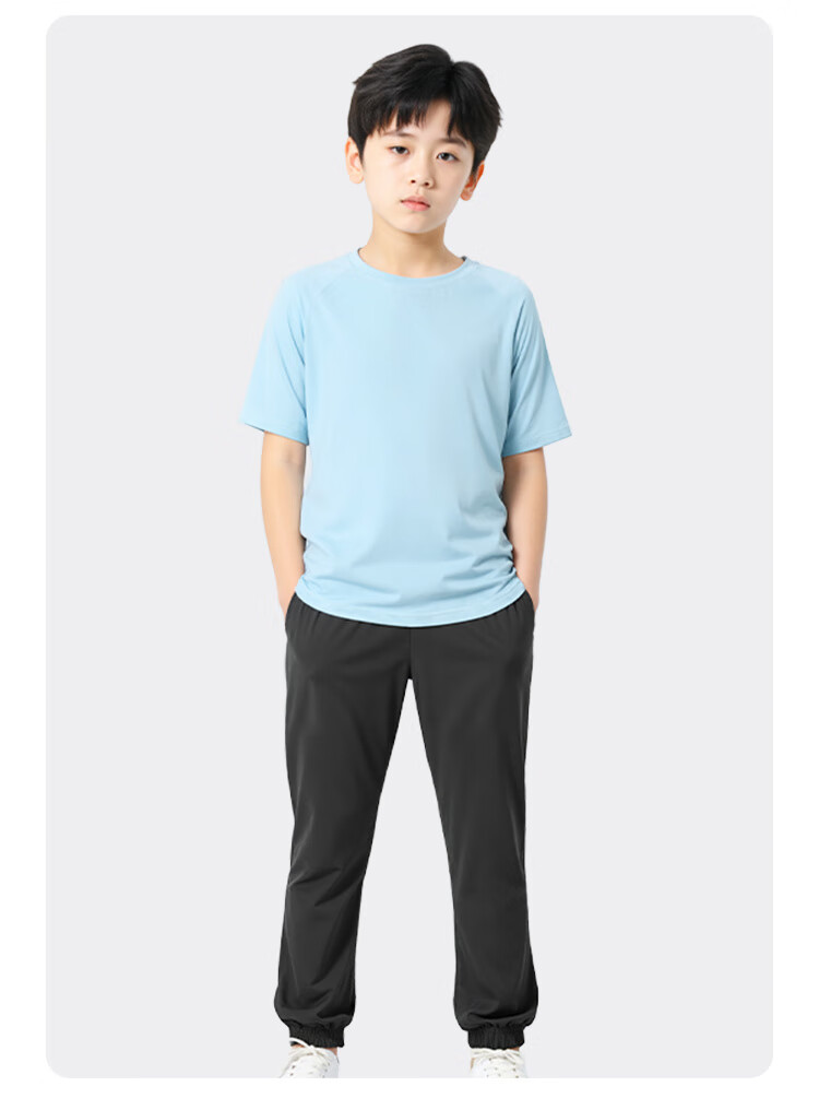 Fandimu Children's Sports Set, Boys And Girls High-Elastic Lightweight Breathable Morning Jogging Track And Field Training Basketball Football Badminton Outfit 12