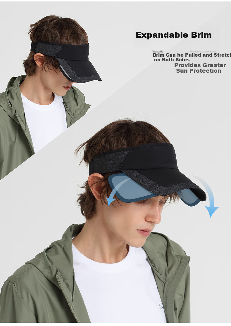 Kenmont Spring And Summer Wide Brim Baseball Cap for Men, Sun Protection Hat, UV-Resistant, Hiking Sunshade, Fishing Visor Cap 3877 3