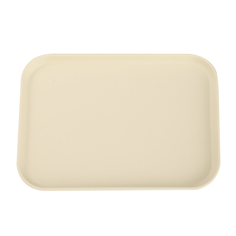 CAIZHI Rectangular Tray, Tea Tray, Household Fruit Plate, Breakfast Plate, Storage Tray, Living Room Snack Plate, Medium Size, Beige, CZ6753