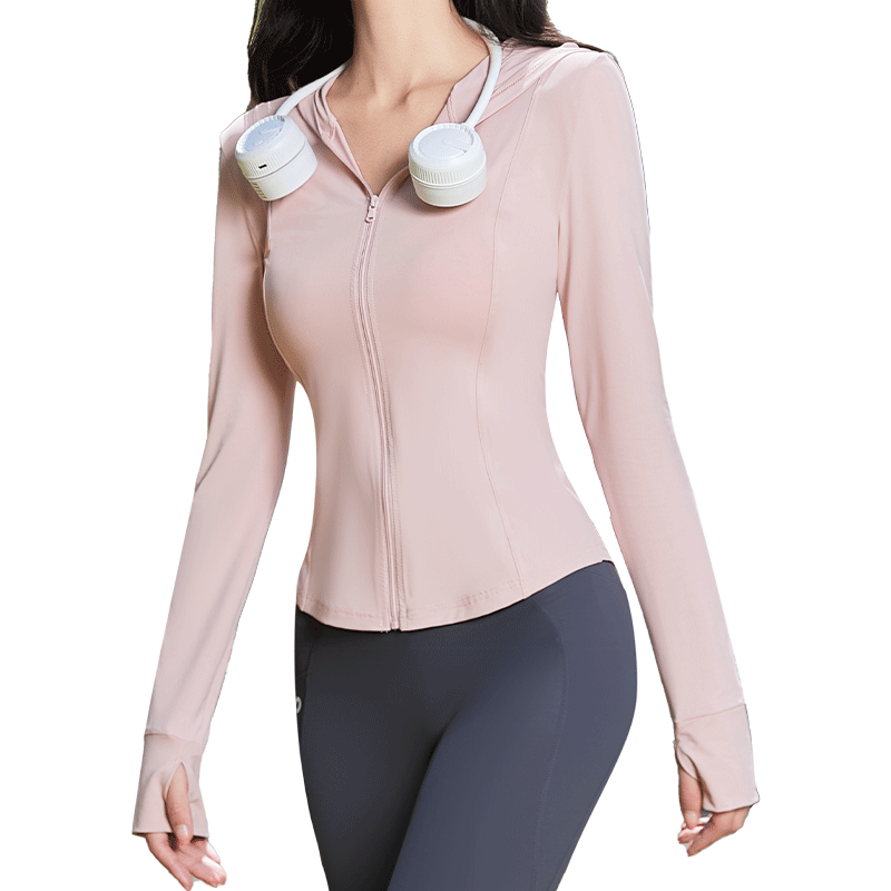 LangSha Slim Fit Sunscreen Jacket for Women Summer New Ice Silk Slimming Outdoor UV Protection Hooded Sports Coat