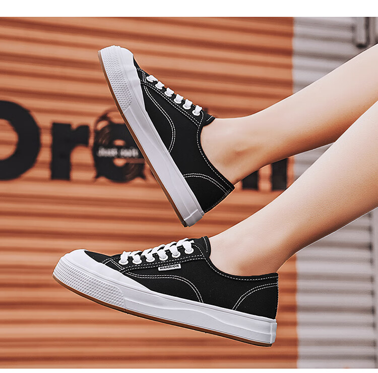 Warrior Official Women's Shoes, 2025 Summer Simple Canvas Shoes, Versatile Sneakers for Female Students, Sports Casual Shoes, Olive Green, Size 40 20