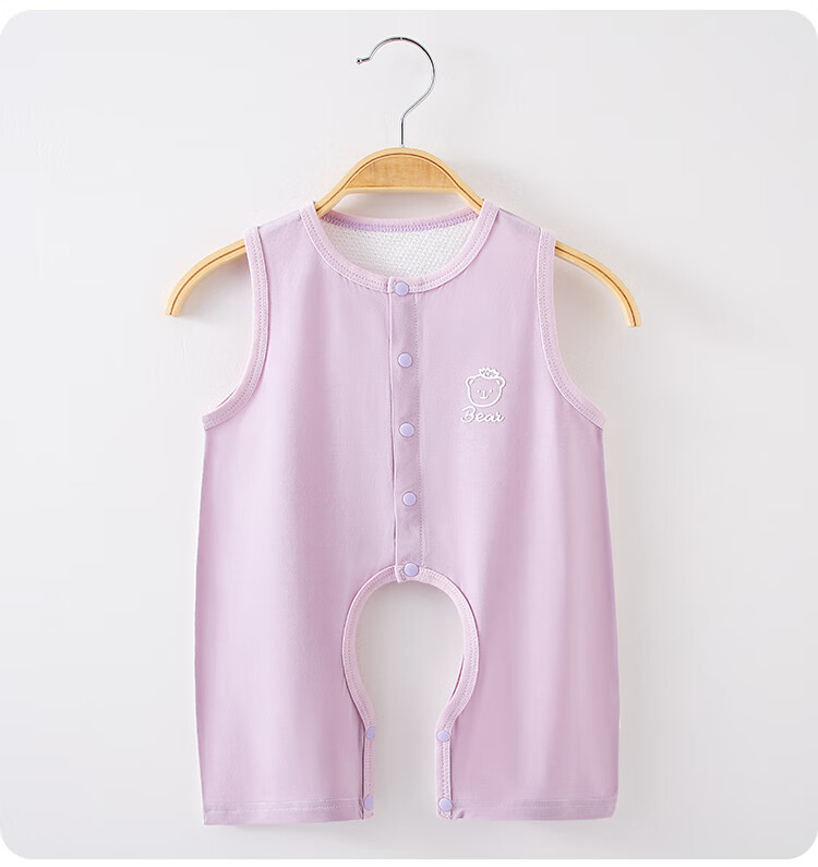 Qiaojiaoya Baby Clothes, Summer Thin Newborn Onesie, Full Moon Baby Hundred Days Pajamas, Yellow (Slightly Small), 66cm 9