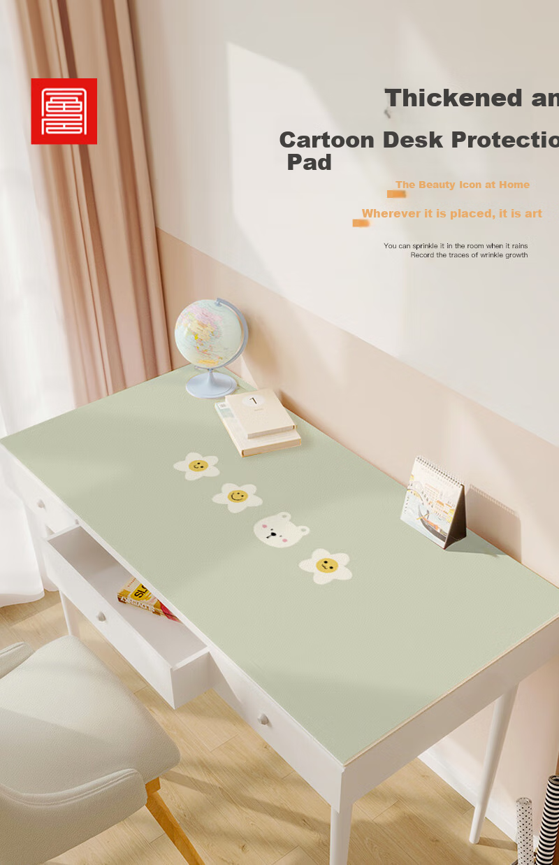 FOOJO Silicone Anti-Stain Tablecloth, Waterproof And Oil-Proof Office Desk Pad, Student Desk Mat, Caramel/coffee Color, 60*120cm 1