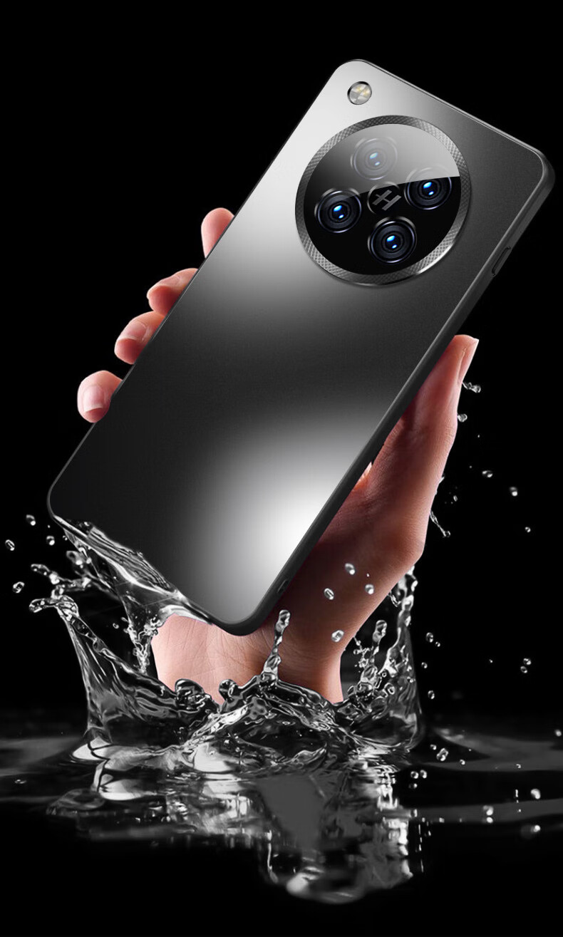 Dreamworthy Lingdun Protection Oppo Find X8s Case Ultra-thin Matte Glass Lens Full Coverage Silicone Shockproof Unisex Graphite Black 11