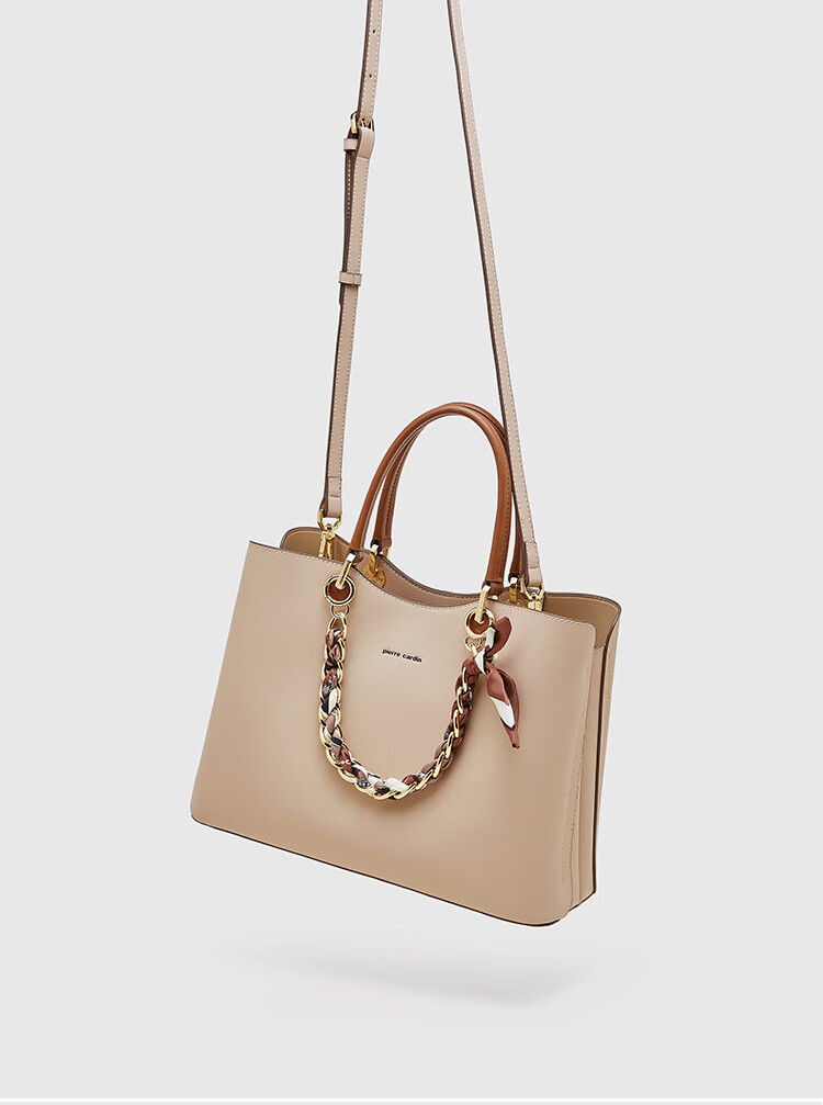 Pierre Cardin Women's Handbag, Tote Bag, Shoulder Bag, Crossbody Bag, Commuter Bag, Mom Bag, Holiday And Birthday Gift, Brown, with Free Gift Box 22