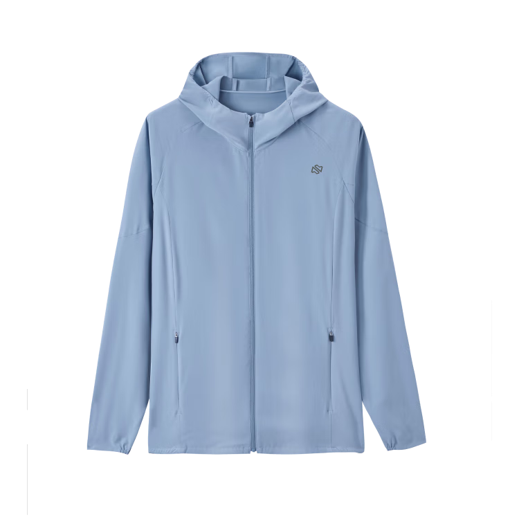 JD Jingzao Ultra-Light Three-Protection Running Sports Jacket Men Spring Outdoor Water-Repellent Breathable Sportswear Light Blue 3XL