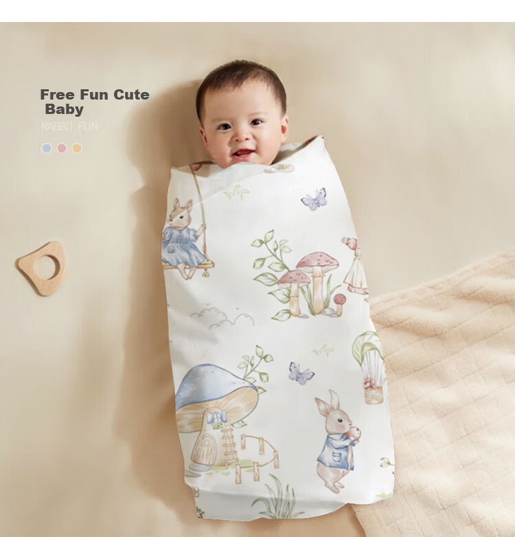 Aibaoshi Baby Swaddle, Pure Cotton, Newborn Hospital Wrap, Anti-Startle Blanket, Miitu Private Language, S866 11