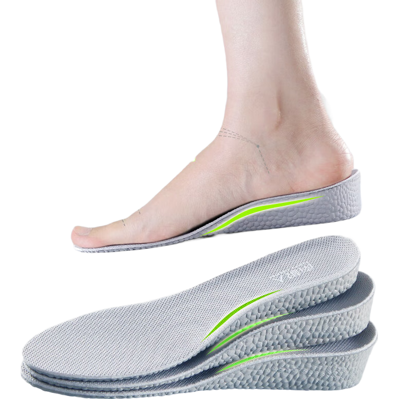 Nanjiren Boost Lightweight Height-Increasing Insoles, Invisible Sweat-Absorbing Sports Shock-Absorbing Inner Height-Increasing Full Insoles for Men And Women, 2.5cm, Size 35-36