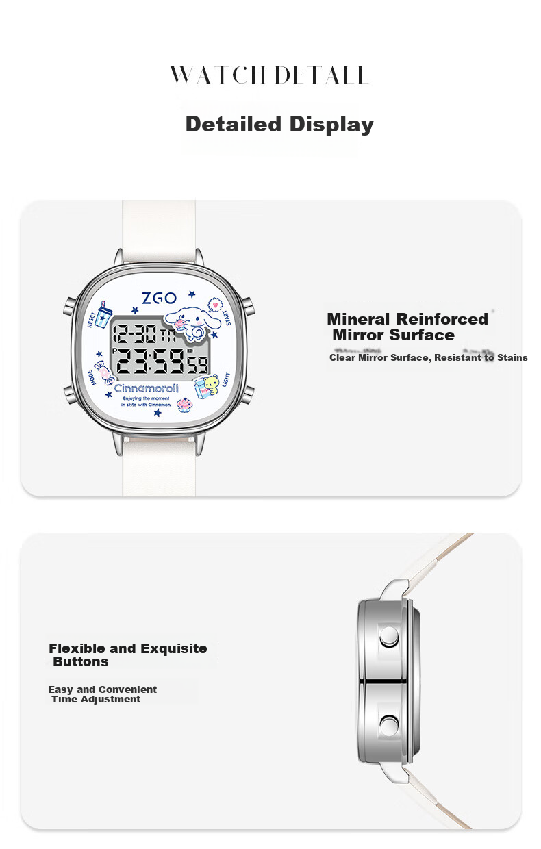 Hello Kitty Sanrio Kids Digital Watch Waterproof for Girls Ages 6-12 Middle Elementary School 879 11