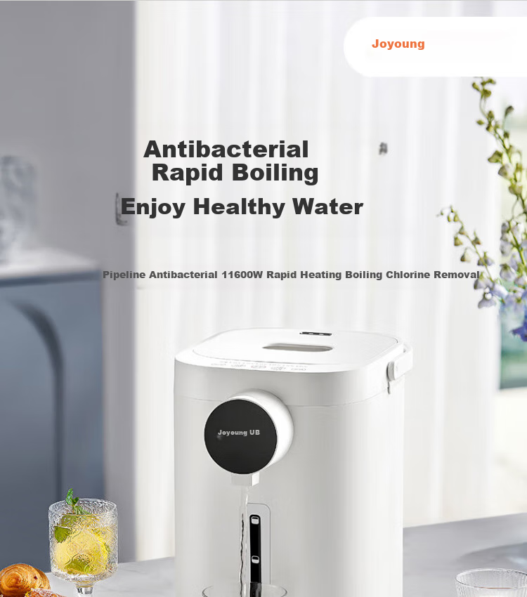 Joyoung Household 5L Large Capacity Electric Hot Water Kettle, 304 Stainless Steel Integrated Water Boiler with Detachable Lid And Temperature Control, Model K50ED-WP160 1