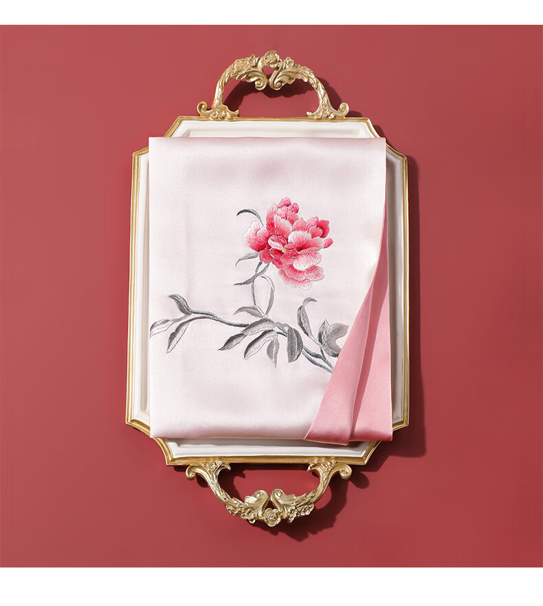Hangsilk Road Mulberry Silk Scarf and Suzhou Embroidery Brooch Set Birthday Gift Box for Women Mother's Day High-End Gift 12