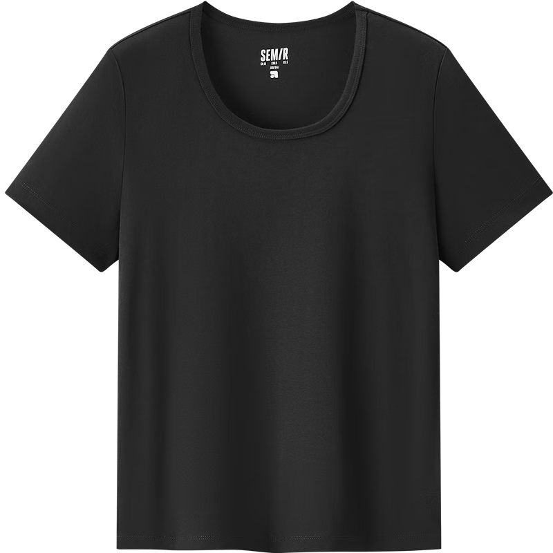 Semir Women's Short Sleeve T-Shirt, Cropped Fit, Slimming, Regular Shoulder, Inner Wear, Summer Cool Feel, Slim Fit Base Shirt, 109326100001