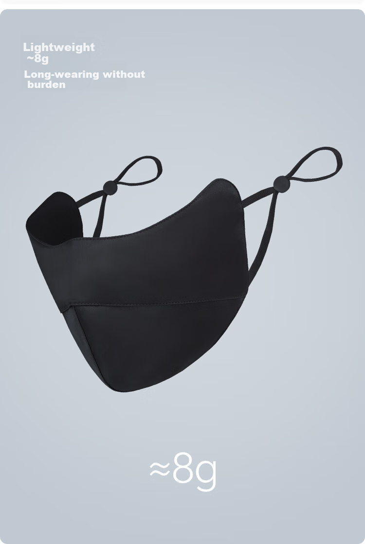 JIUMU Silk Sun Protection Face Mask for Women, Summer Driving UV Protection, Breathable Full-Face Mulberry Silk Sunshade Mask 5