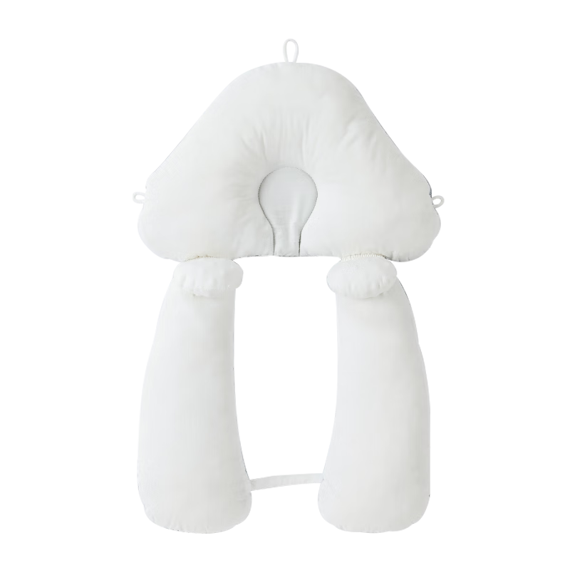 Xiqinbao Newborn Shaping Pillow, Baby Comforting Hugging Pillow, Three-Sided Drawstring Hugging Pillow [Sleep Head Shape + Anti-Startle] Pink