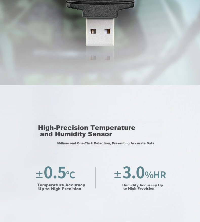 CEM DT-191A Digital Thermometer And Hygrometer, High-Precision Laboratory Temperature And Humidity Recorder with Software Data Reporting Functio 2