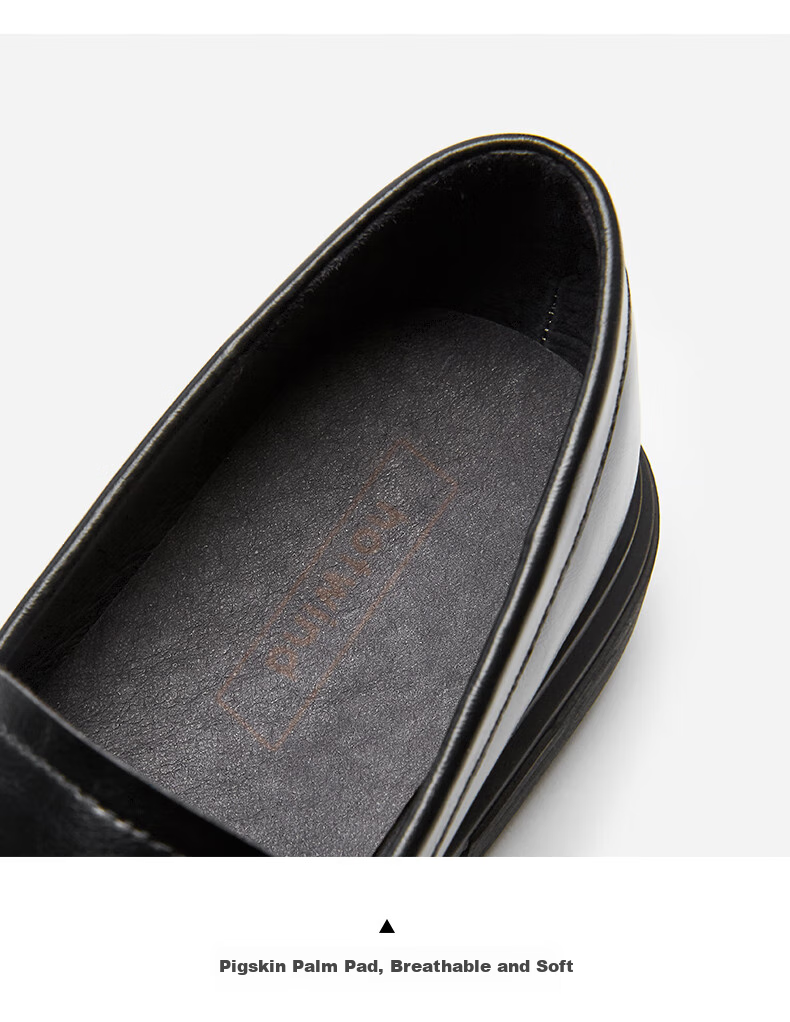 Hotwind Black Loafers for Women, New Classic Soft-Soled Black Flats, Retro British Style Leather Shoes, Women's Footwear 14