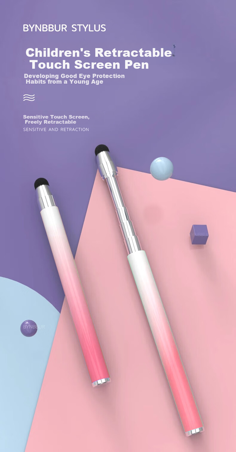 LinkStone Children's Touchscreen Stylus Compatible with Seewo W3 Learning Machine, IPad Extendable Reading Pen, Universal Xiaodu Youxuepai Bubugao S6 Touch Pointer, Pointed Writing Pe 1