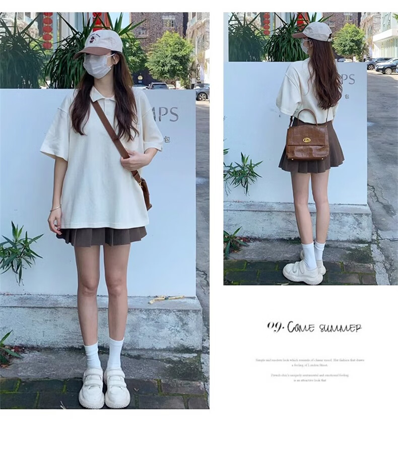 Langsha Pleated Skirt Women Spring 2026 New High Waist Slimming College Style A-Line Mini Skirt Petite JK Suit Short Skirt 17