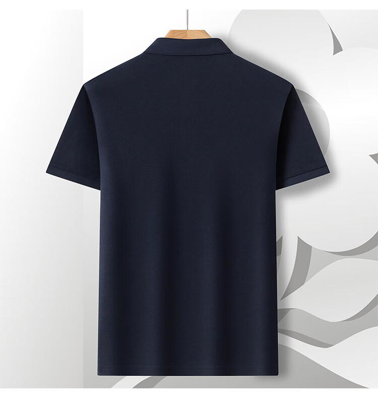 MONTAGUT [Breathable Mesh Pique Fabric & Cool Moisture-Wicking] Summer Comfortable Short-Sleeve Men's Polo Shirt JG Navy Blue XL 5