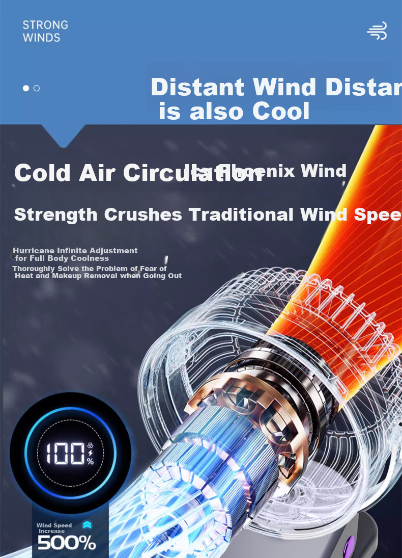 KOVOL [8-Inch Automatic Oscillating] Desktop Mini Fan Air Circulator Clip Fan for Dorm Students, Office Desk USB Cold Mini Fan Turbine Mini Electric Fa 6