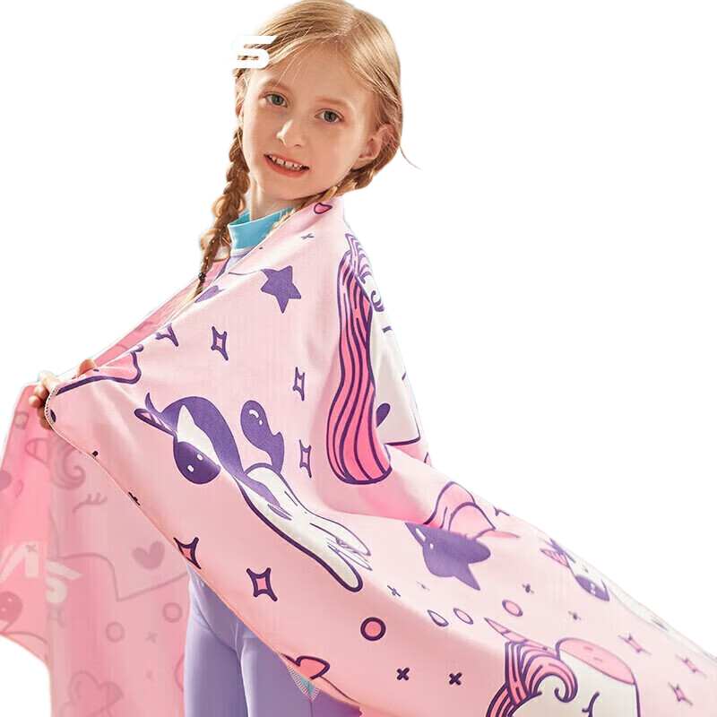 SWANS Children's Bath Towel Cape, Swimming Beach Towel, Cartoon Quick-Drying Absorbent Towel for Girls And Boys