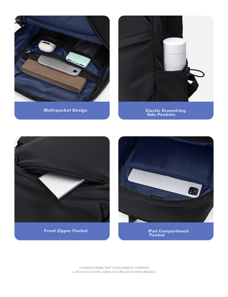 POLO Backpack for Men, Short Trip Travel Backpack, Student Schoolbag, 16/17.3-Inch Laptop Bag, Business Travel Bag 5