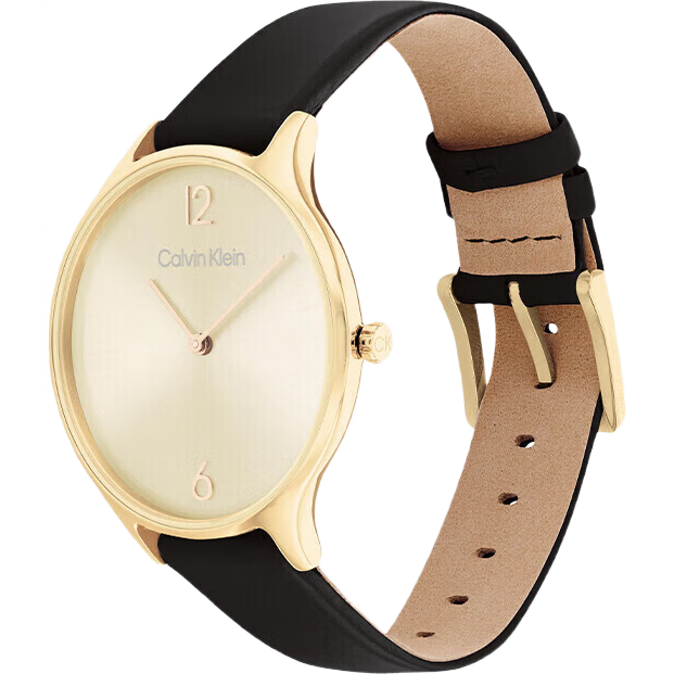 Calvin Klein CK Watch, Eternal Leather Strap, Fashionable Quartz Women's Watch, Goddess Festival And New Year Gift for Women, 25200008