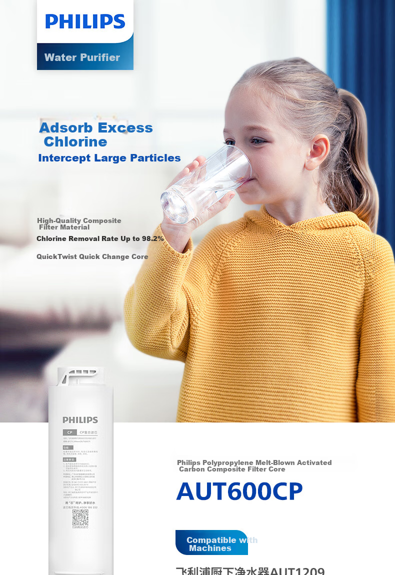 PHILIPS Household Ultrafiltration Direct Drinking Water Purifier, Original Filter Element AUT1209, Replacement Filter Element AUT600CP 1