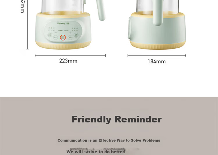 Joyoung Household Multi-Functional Health Pot, 316 Stainless Steel Constant Temperature Kettle, Milk Maker, Baby Formula Mixer, Water Boiler, Milk Temperature Regulator MY-Q576 34
