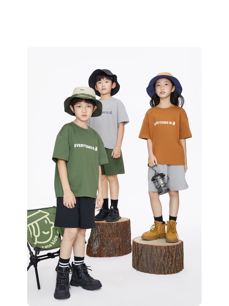 Annil [7A Antibacterial] Children's Short Sleeve T-Shirt, Parent-Child Outfit, Summer Moisture-Wicking Breathable Casual Top 5
