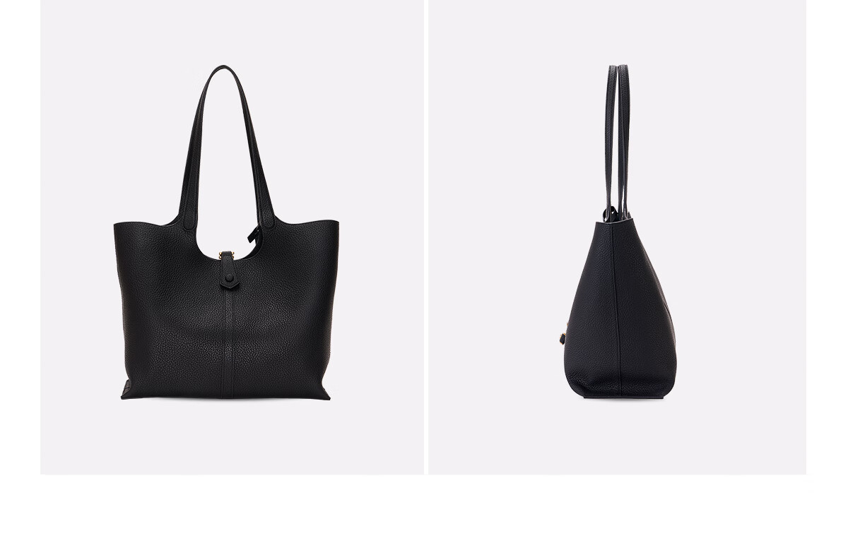 Hush Puppies Women's Handbag New Large Capacity Tote Bag, Cowhide Shoulder Bag, High-End Commuter Bag, Birthday Gift for Girlfriend 7
