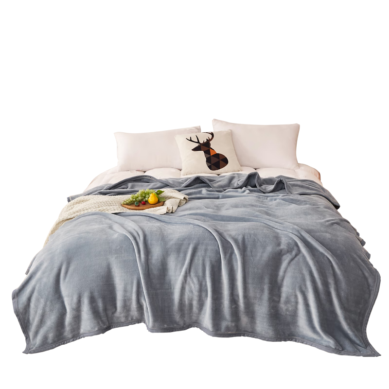 Hengyuanxiang Ultra-Soft Flannel Blanket, Thickened Winter Nap Air Conditioning Blanket, Single-Person Shawl Blanket, 180*200cm