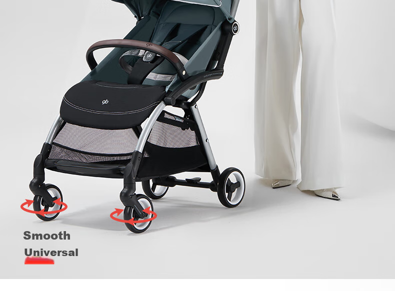 Gb Stroller, Lightweight, Can Sit And Lie Down, Portable, Wide, Baby Pushchair, Kunpeng D1801, Elegant Gray 19
