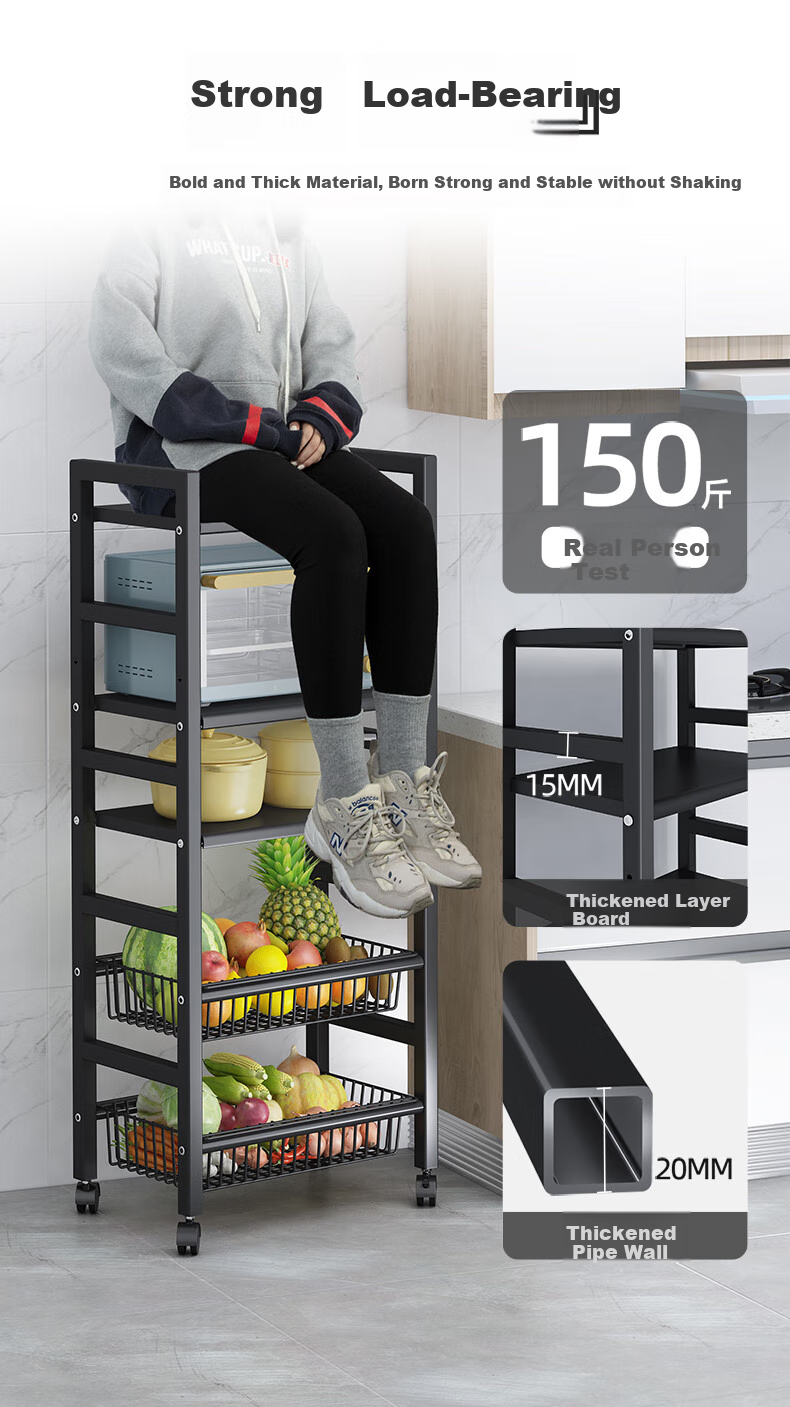 Shunyou Kitchen Storage Rack, Multifunctional Vegetable Basket, Storage Shelf, Fruit And Vegetable Organizer, Floor-Standing Multi-Layer Vegetable Rack, SY-083 3