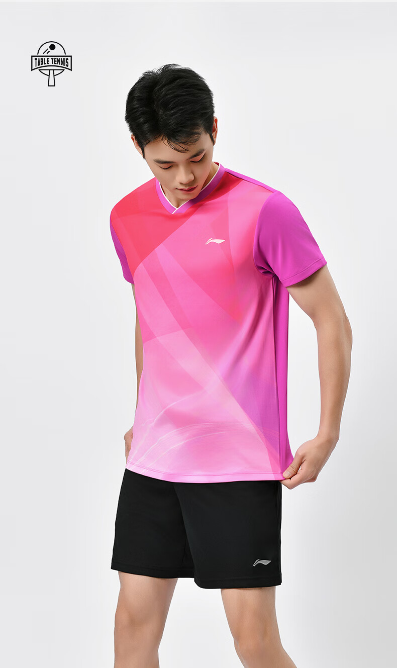 LI-NING Table Tennis Shirt New Professional Quick-Dry Short Sleeve Breathable Training Competition Sportswear 3XL 12