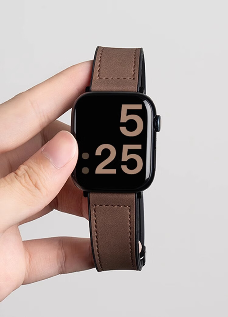 Iboann Compatible with IQOO WATCH GT Strap, Crazy Horse Leather Texture, Vivowatchgt Watch Strap, Magnetic New Folding Buckle Leather Band, Sports Replacement Accessory for Men And Wome 1