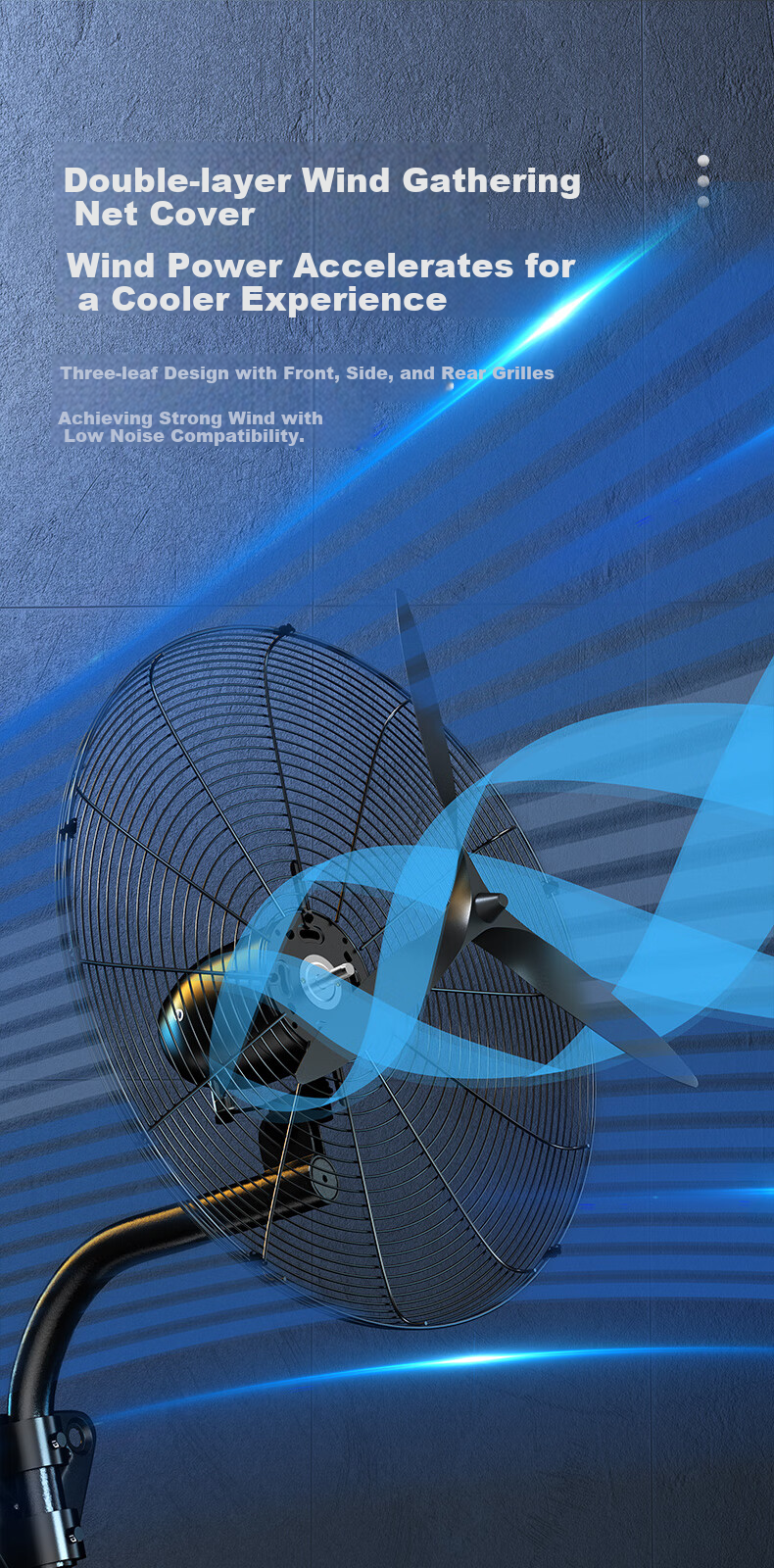 Zuanshipai Industrial Fan, High-Power Electric Fan, Bull Horn Fan, Large Capacity for Factory Workshop Commercial Use, Standing Industrial Fan for Blowing Formaldehyde Removal FS-65 4
