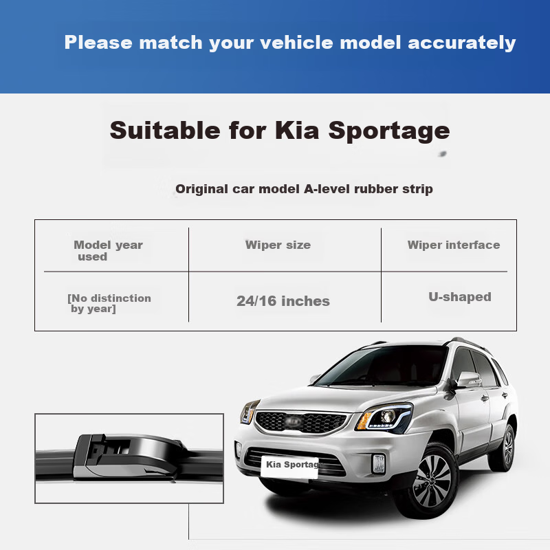 Щетки стеклоочистителя YITU для Kia Sportage, оригинальный размер, резиновые полосы класса А, 1 пара