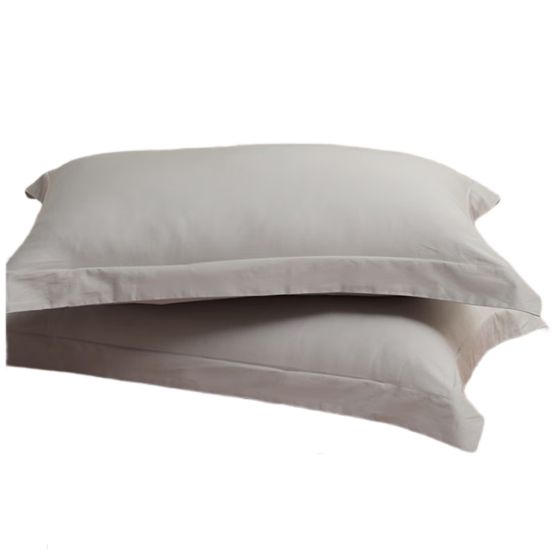 AVIVI Class A Pure Cotton Pillowcase Set of Two, Single Cotton Home Use Pillow Cover And Inner Pillowcase, Lead Gray, 48*74cm