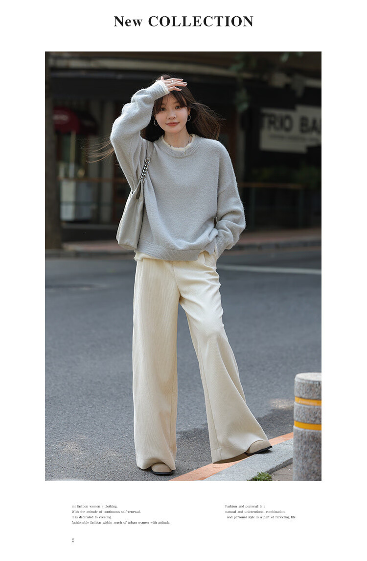 Mt [Casual Style Wide-Leg Pants] Autumn Corduroy Wide-Leg Casual Trousers for Wome 3